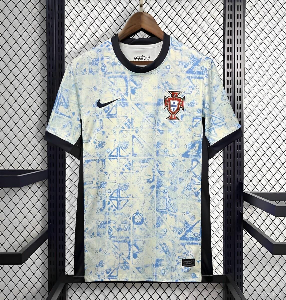 Camiseta de fútbol Portugal 2024 VISITANTE MANGA CORTA VERSION FAN